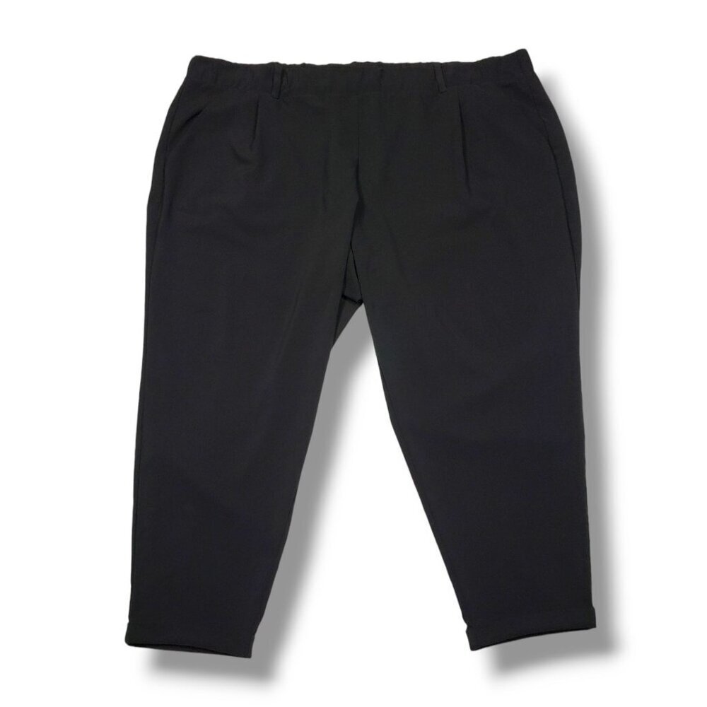 Torrid Taper Stretch Crepe Pant Womens 4X Black Pull‎ On High Rise